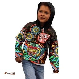 Custom Giants Football Aboriginal Art Kid Hoodie NAIDOC Indigenous Tribal
