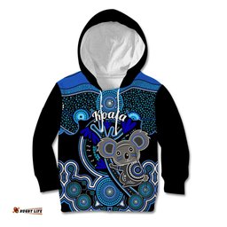 Personalised Australian Astrology Kid Hoodie Aboriginal Koala Zodiac Sign