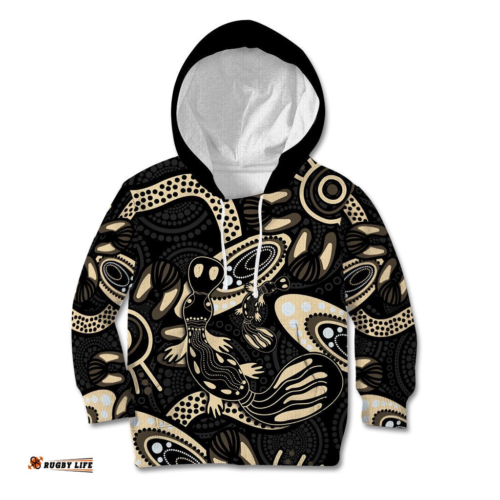 Australia Mothers Day Kid Hoodie Mom And Baby Platypus Aboriginal Art