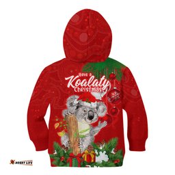 Koala Lover Kid Hoodie Australia Merry Christmas Aboriginal