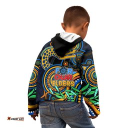 Eels Rugby Aboriginal Art Kid Hoodie NAIDOC Indigenous Tribal
