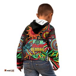 Suns Football Aboriginal Art Kid Hoodie NAIDOC Indigenous Tribal