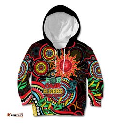 Suns Football Aboriginal Art Kid Hoodie NAIDOC Indigenous Tribal