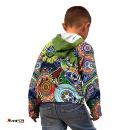 Personalised Raiders NAIDOC Week 2024 Kid Hoodie Australia Aboriginal Dot Painting