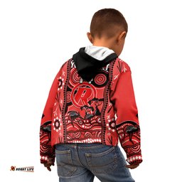 Custom Melbourne Renegades Cricket Kid Hoodie Happy Australia Day Aboriginal Art