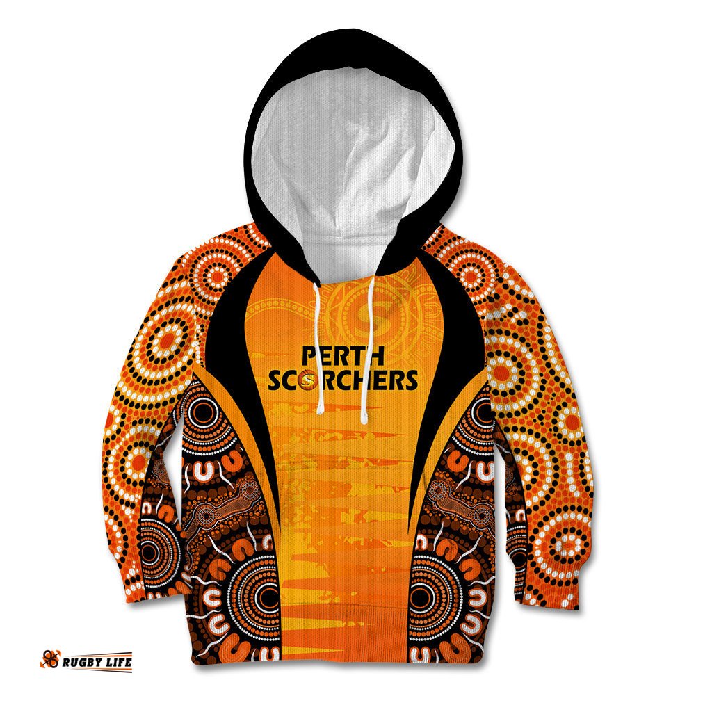 Made Tough Scorchers Custom Kid Hoodie Champions BBL13 Aboriginal Version