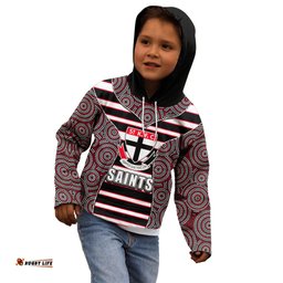 AFL Saints Kid Hoodie Mix Dot Aboriginal