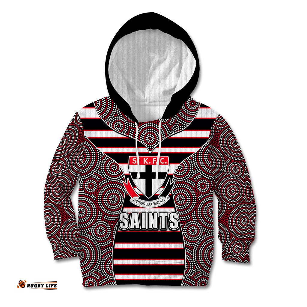 AFL Saints Kid Hoodie Mix Dot Aboriginal