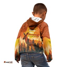 Australian Kangaroo Forests NAIDOC 2024 Kid Hoodie Aboriginal Art Style