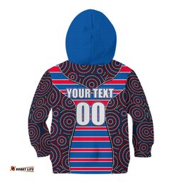 AFL Bulldogs Kid Hoodie Mix Dot Aboriginal