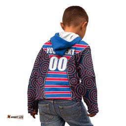 AFL Bulldogs Kid Hoodie Mix Dot Aboriginal