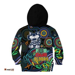 Cats Football Aboriginal Art Kid Hoodie NAIDOC Indigenous Tribal