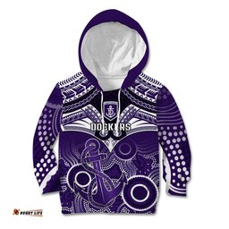Dockers Football Kid Hoodie Fremantle Aboriginal Mix Polynesian Pattern