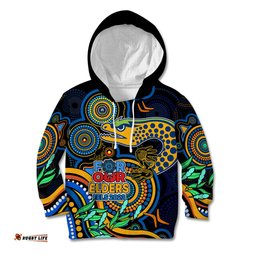 Custom Eels Rugby Aboriginal Art Kid Hoodie NAIDOC Indigenous Tribal