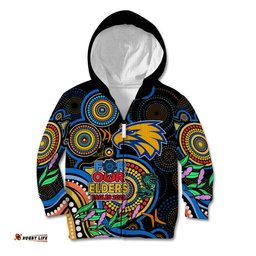 Eagles Football Aboriginal Art Kid Hoodie NAIDOC Indigenous Tribal