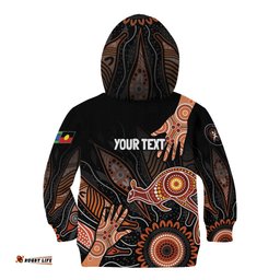 NAIDOC Week 2024 Personalised Kid Hoodie Aboriginal Hand Stencils