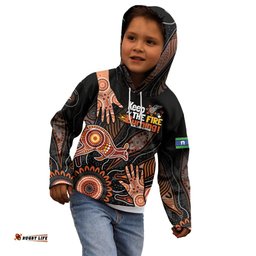 NAIDOC Week 2024 Personalised Kid Hoodie Aboriginal Hand Stencils
