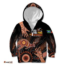 NAIDOC Week 2024 Personalised Kid Hoodie Aboriginal Hand Stencils
