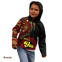 Australia Walk For Yes Kid Hoodie Indigenous Voice 2023 Aboriginal Red Vibe