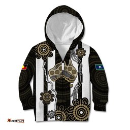 NAIDOC Collingwood Football Kid Hoodie Proud To Be Magpies Aboriginal Version