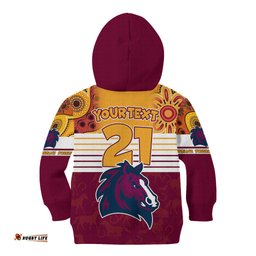 Custom NRL Broncos Champions 2023 Kid Hoodie Proud Newcastle Aboriginal Vibe