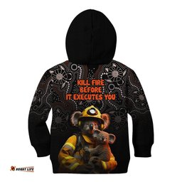 Paws For Australia Kid Hoodie Bushfire Awareness Indigenous Aboriginal