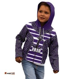 AFL Freo Kid Hoodie Mix Dot Aboriginal