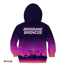 NRL Broncos Kid Hoodie The Starry Night Indigenous Aboriginal