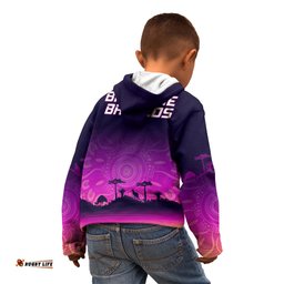 NRL Broncos Kid Hoodie The Starry Night Indigenous Aboriginal