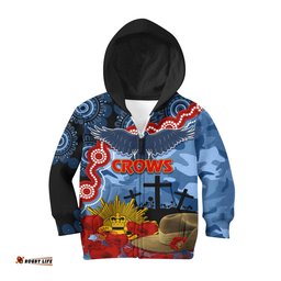 Crows Football ANZAC 2023 Hoodie KID Aboriginal Mix Slouch Hat