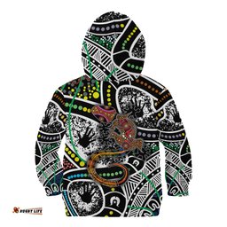 Aboriginal Lizzard Pattern Dot Art Kid Hoodie TS04