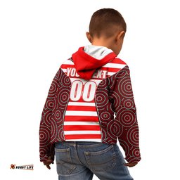 AFL Swans Kid Hoodie Mix Dot Aboriginal