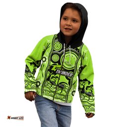 Sydney Thunder Cricket Kid Hoodie Happy Australia Day Aboriginal Art