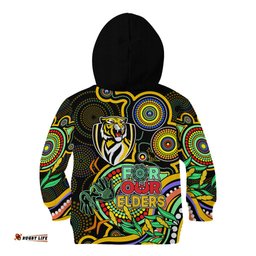 Richmond Football Aboriginal Art Kid Hoodie NAIDOC Indigenous Tribal