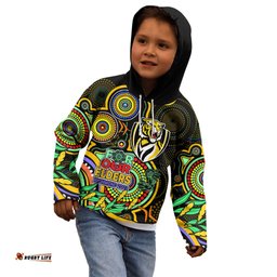 Richmond Football Aboriginal Art Kid Hoodie NAIDOC Indigenous Tribal