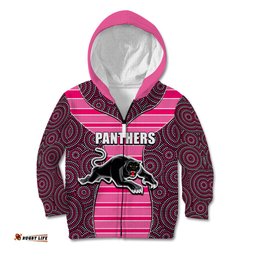 NRL Panthers Kid Hoodie Mix Dot Aboriginal Pink Version