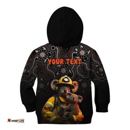 Personalised Paws For Australia Kid Hoodie Bushfire Awareness Indigenous Aboriginal