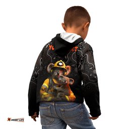 Personalised Paws For Australia Kid Hoodie Bushfire Awareness Indigenous Aboriginal