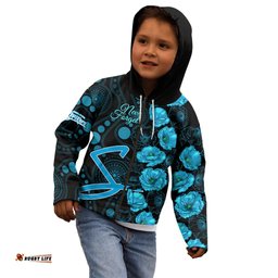 Strikers Cricket Never Forget Custom Kid Hoodie ANZAC Day with Poppy Aboriginal