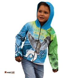 Vivid Kookaburra NAIDOC 2024 Kid Hoodie Aboriginal Art Style