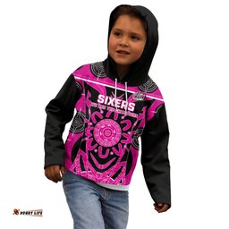 Custom Sydney Sixers Kid Hoodie We Are The Champions Aboriginal Art