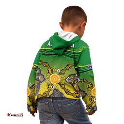 Australia Cricket Kid Hoodie Aboriginal Dots Style