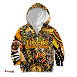Personalised Tiger NAIDOC Week 2024 Kid Hoodie Aussie Aboriginal Art