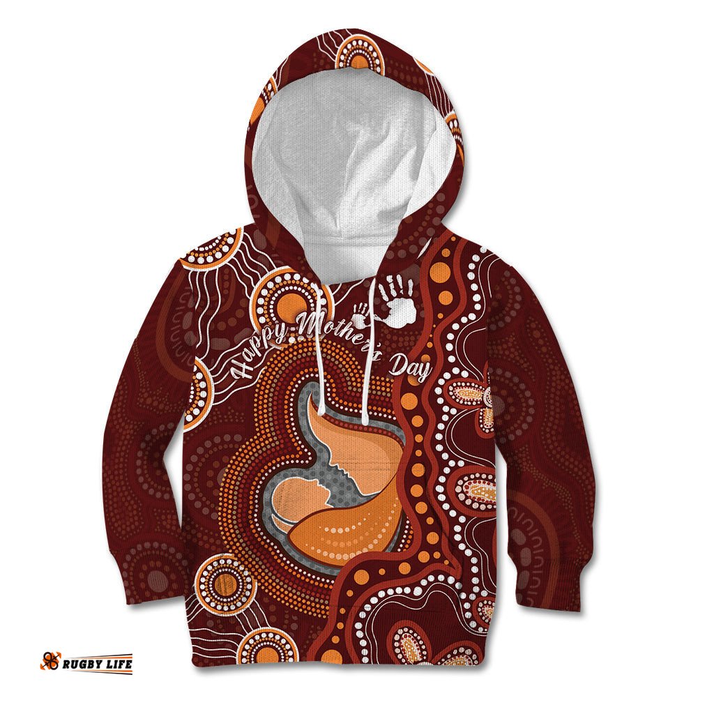 Australia Mother's Day Indigenous Kid Hoodie Aboriginal Art