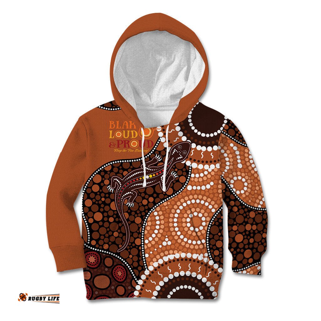 Lizard NAIDOC 2024 Kid Hoodie Aboriginal Art Style