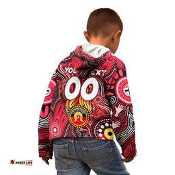 Personalised NAIDOC Week 2024 St Kilda Saints Kid Hoodie Australian Aboriginal Hand Painting