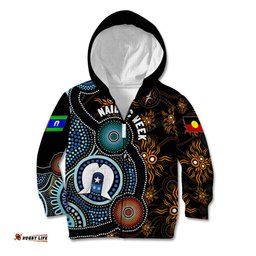 NAIDOC Week 2024 Aussie Aboriginal Kid Hoodie Sparks of Fire