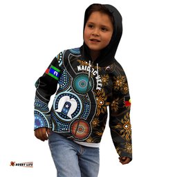 NAIDOC Week 2024 Aussie Aboriginal Kid Hoodie Sparks of Fire