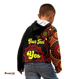 Personalised Australia Walk For Yes Kid Hoodie Indigenous Voice 2023 Aboriginal Red Vibe