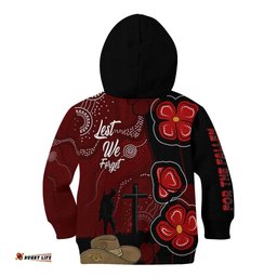 ANZAC Aboriginal Australia Kid Hoodie For the Fallen